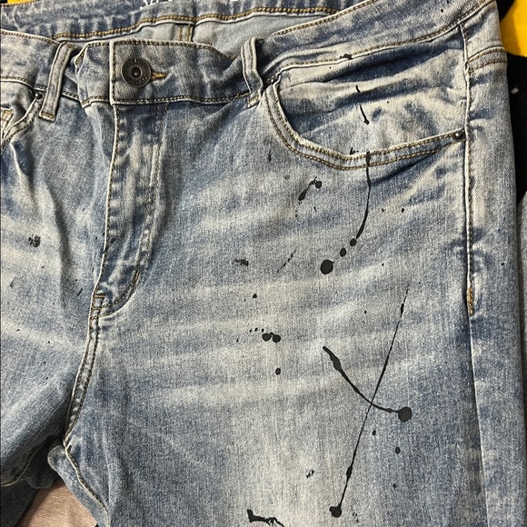 Crysp denim jeans black splatter size 36 - Picture 4 of 11